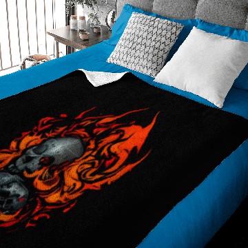 Discover Hellfire Skull Halloween Baby Blankets