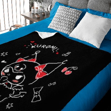 Discover Kuromi Mischievous Baby Blankets