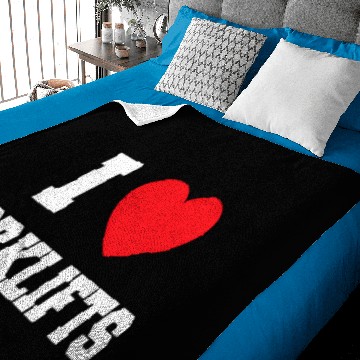 Discover I Love Forklifts Baby Blankets