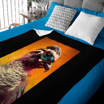 Discover Quail With Sunglasses Baby Blankets