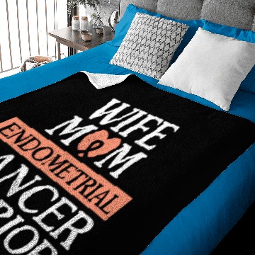 Discover Endometrial Cancer Mom Peach Uterine Cancer Awaren Baby Blankets