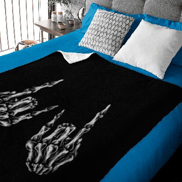 Discover Rock On Rock Star Skeleton Hands Baby Blankets