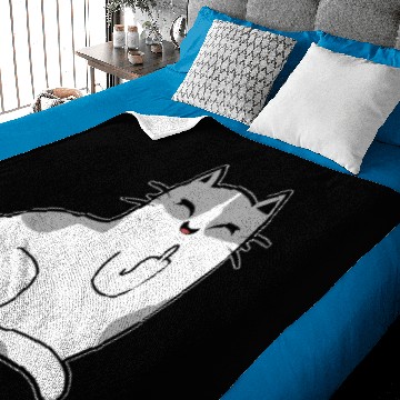 Discover Funny Cat Middle Finger 1 Baby Blankets