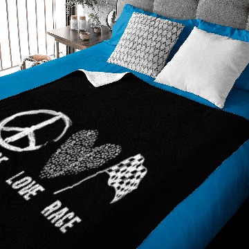 Discover Peace Love Racing Baby Blankets