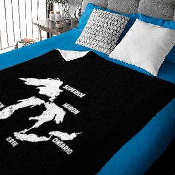 Discover Great Lakes Map Baby Blankets