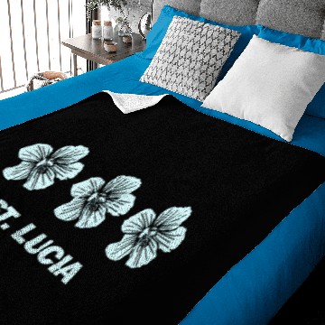 Discover St Lucia Tropical Hibiscus Flower Baby Blankets