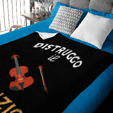 Discover Destroy Silence Violin Set Baby Blankets