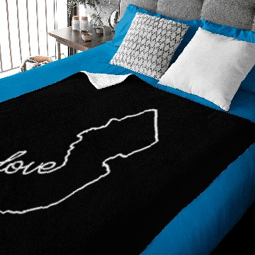 Discover New Jersey Love - Nj State Map Outline Baby Blankets