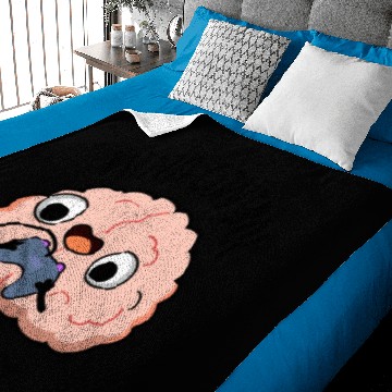 Discover Mind Control Funny Brain Baby Blankets