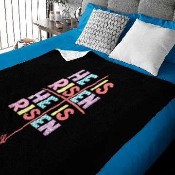 Discover Easter He Is Risen Indeed Easter Christian Baby Blankets