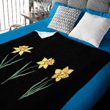 Discover Daffodil Flowers Daffodil etch Retro Baby Blankets
