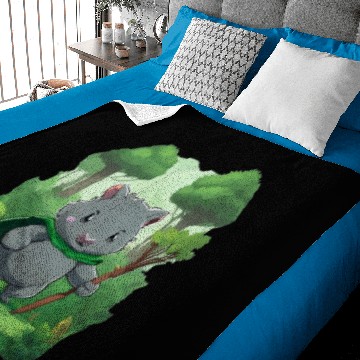 Discover Wombat Hero - Green Cape Wombat Baby Blankets