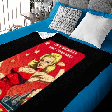 Discover Funny Retro Bodybuilding Soviet Communism Humor Baby Blankets