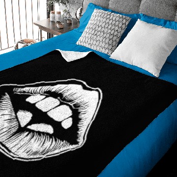 Discover Lips Kissing Mouth Smooch Baby Blankets