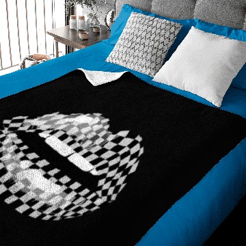 Discover Checkered Black White Lip Checkerboard Baby Blankets