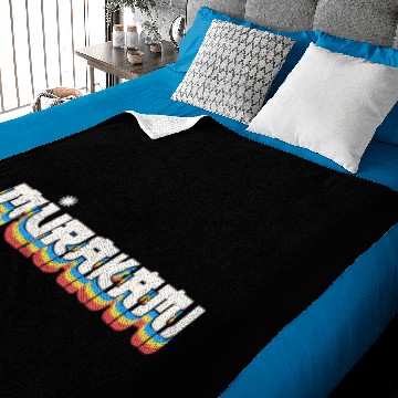 Discover Murakami Rainbow Shaped Typography Baby Blankets
