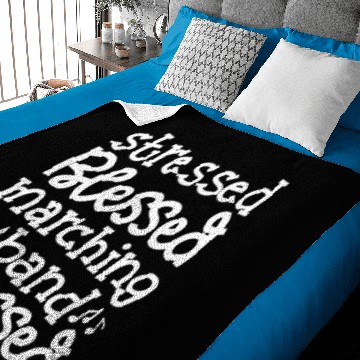 Discover Stressed Blessed Marching Band Obsessed Cute Funny Baby Blankets