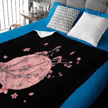 Discover Japanese sakura gift moon cherry blossoms Baby Blankets