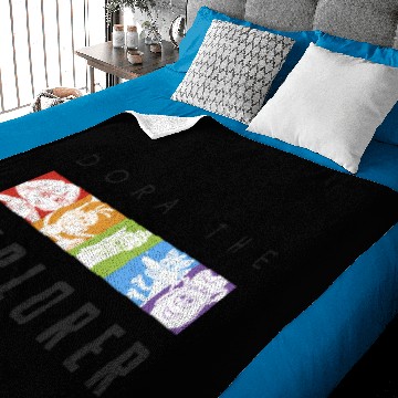 Discover Dora The Explorer Rainbow Boxes Baby Blankets