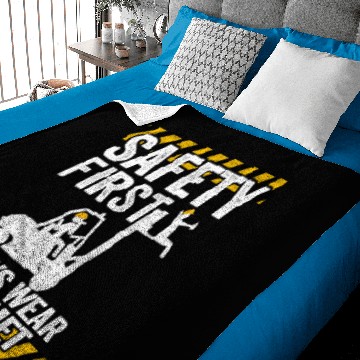 Discover Safety First Funny Forklift Operator Driver Baby Blankets