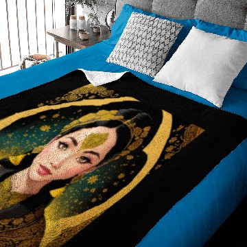 Discover Retro Java Beautiful Girl in Java Batik Baby Blankets