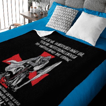 Discover The Devil Whispered In My Ear Templar Warrior Baby Blankets