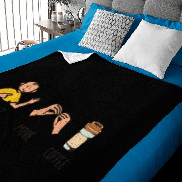 Discover SLP AAC Coffee Lover Speech Language Pathologist Baby Blankets