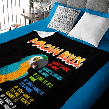 Discover Macaw Rules Parrot lover Macaws Bird Lover Baby Blankets