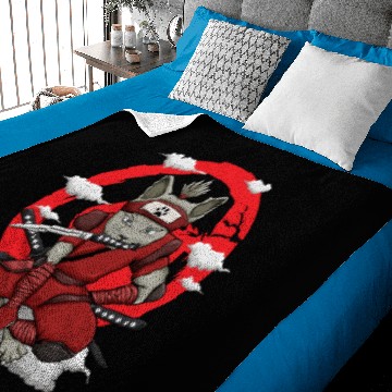 Discover Ninja Cat Japanese Samurai Katana Ninja Kitty Baby Blankets