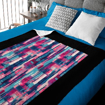 Discover Modern Geometric Dance in Pink, Blue, and Violet Baby Blankets