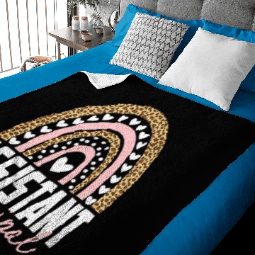 Discover Assistant Principal Rainbow Funny Job Title School Baby Blankets