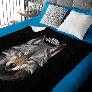 Discover Wolf face Baby Blankets Design