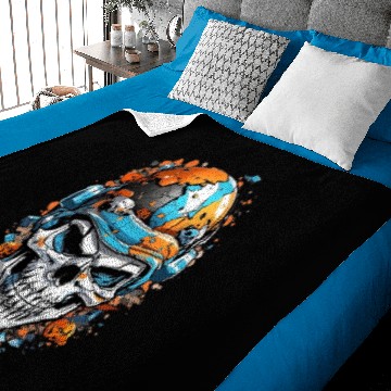 Discover Skeleton head transformed Baby Blankets