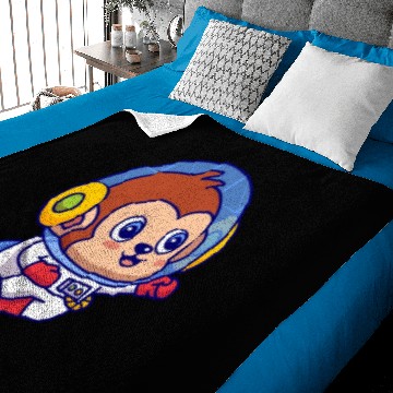Discover Flying Monkey Astronaut Baby Blankets
