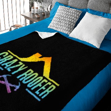Discover Crazy Roofer - Roofing Roofer Baby Blankets