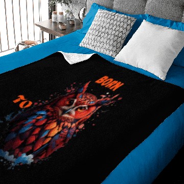 Discover owl born to win Baby Blankets