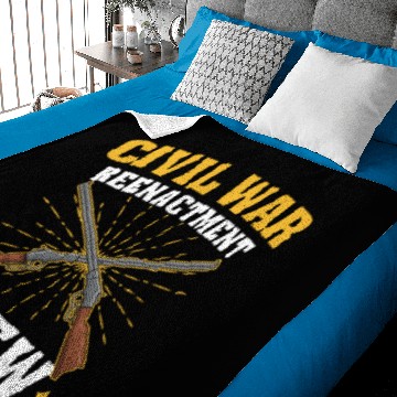 Discover Reenactment Crew American History Buff Civil Ameri Baby Blankets