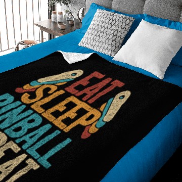 Discover Eat Sleep Pinball Repeat Baby Blankets