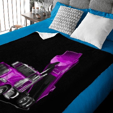 Discover Dump Truck Purple Baby Blankets