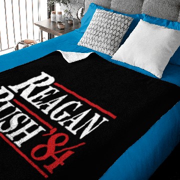 Discover Reagan Bush 1984 V2 Baby Blankets