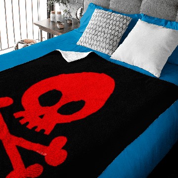 Discover Cool Red Skull Crossbones Baby Blankets