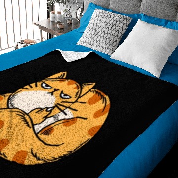 Discover Orange Cat Middle Finger Baby Blankets