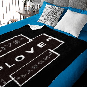 Discover live love laugh repeat Baby Blankets