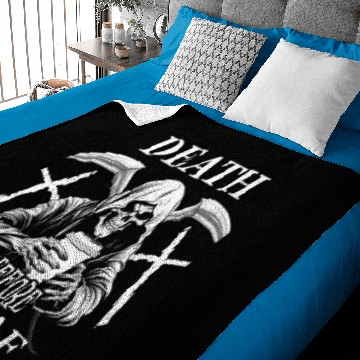 Discover Death Before Decaf Baby Blankets