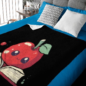Discover Book Reading Apple Picking Read Library Teacher Baby Blankets