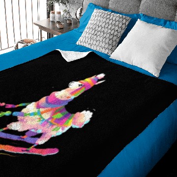 Discover Llama Skiing Skier Ski Winter Snow Alpaca Baby Blankets