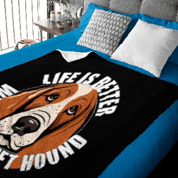 Discover Basset Hound Life is Better With A Dog Happy Puppy Baby Blankets