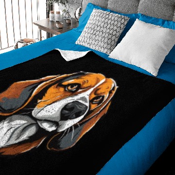 Discover Beagle dog head Baby Blankets