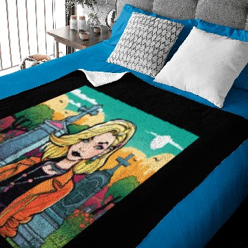 Discover 90s Anime Goth Girl Baby Blankets