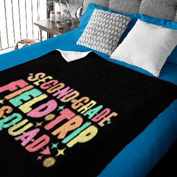 Discover 2nd Second Grade Field Trip Squad Matching Baby Blankets